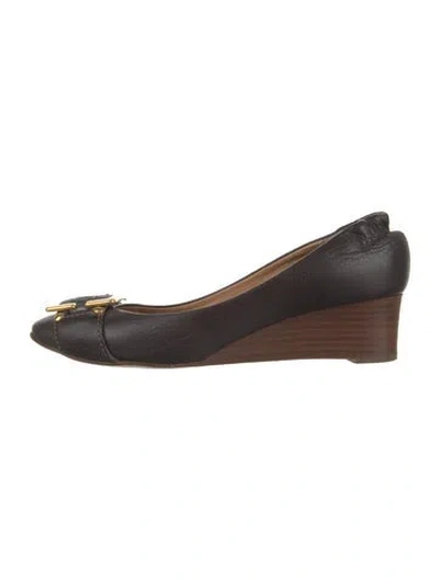 Pre-owned Chloé Leather Ballet Flats In Brown