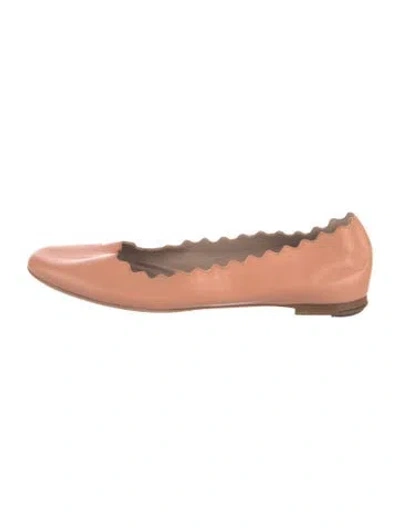 Pre-owned Chloé Leather Ballet Flats In Brown