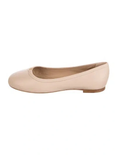 Pre-owned Chloé Leather Ballet Flats W/ Tags In Neutral