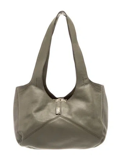 Pre-owned Chloé Leather Balloon East-west In Gray