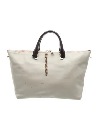 Pre-owned Chloé Leather Baylee Tote In Black