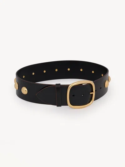 Chloé Leather Belt In Black