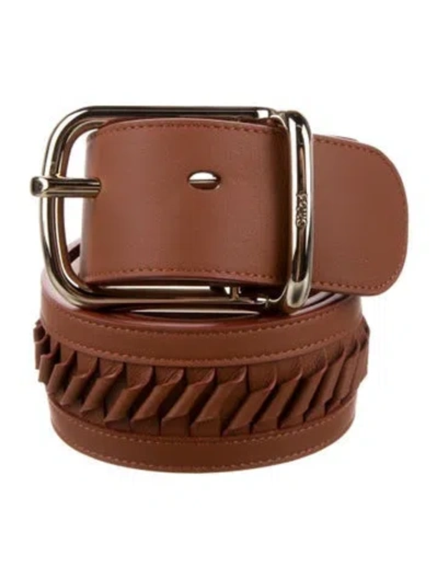 Pre-owned Chloé Leather Belt In Brown