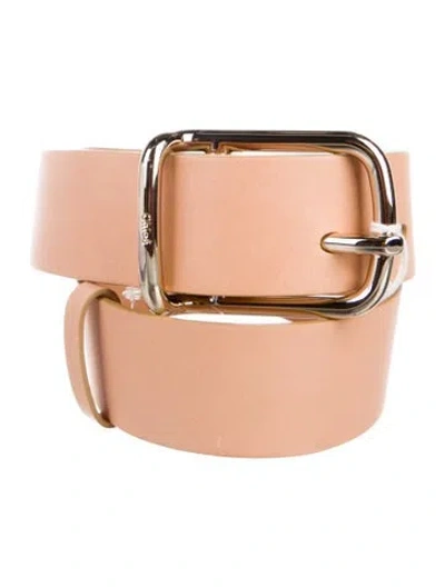 Pre-owned Chloé Leather Belt In Neutral
