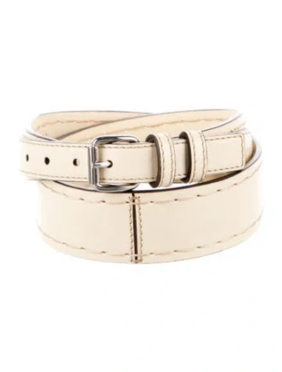 Pre-owned Chloé Leather Belt In Neutral