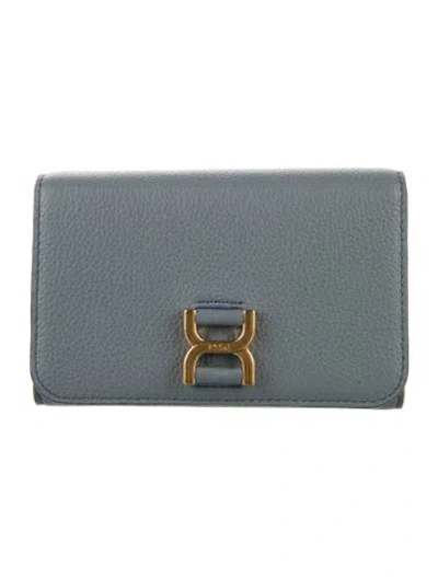 Pre-owned Chloé Leather Bifold Wallet In Blue