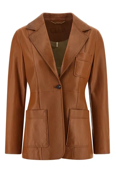 CHLOÉ LEATHER BLAZER