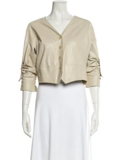 Pre-owned Chloé Leather Bolero In Neutral