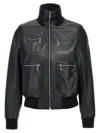 Chloé Leather Bomber Jacket Casual Jackets And Parka