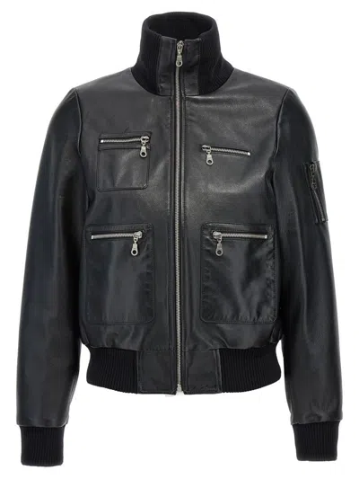 CHLOÉ CHLOÉ LEATHER BOMBER JACKET