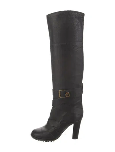 Pre-owned Chloé Leather Boots In Black