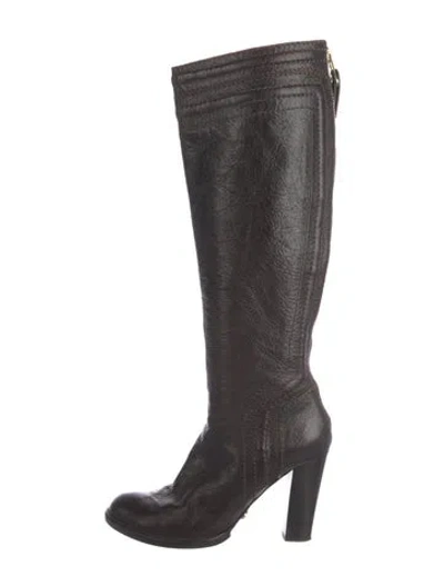 Pre-owned Chloé Leather Boots In Black