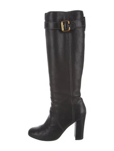 Pre-owned Chloé Leather Boots In Black