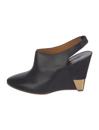Pre-owned Chloé Leather Boots In Black