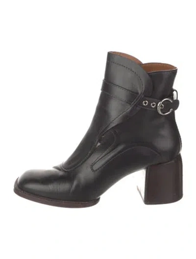 Pre-owned Chloé Leather Boots In Black