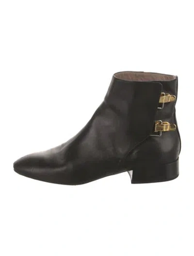 Pre-owned Chloé Leather Boots In Black
