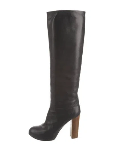 Pre-owned Chloé Leather Boots In Black