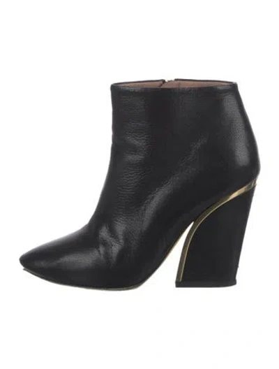 Pre-owned Chloé Leather Boots In Black