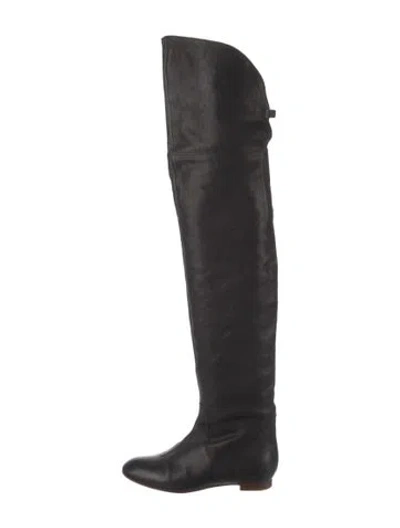 Pre-owned Chloé Leather Boots In Black
