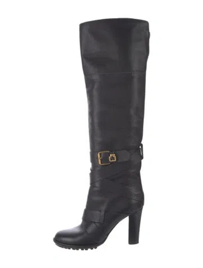Pre-owned Chloé Leather Boots In Black