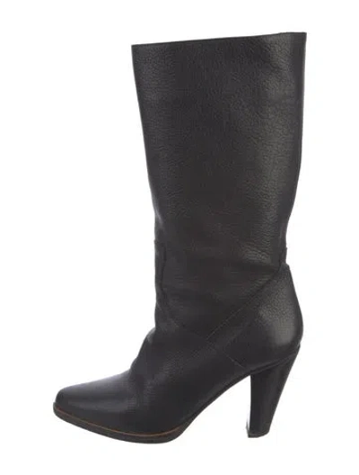 Pre-owned Chloé Leather Boots In Black