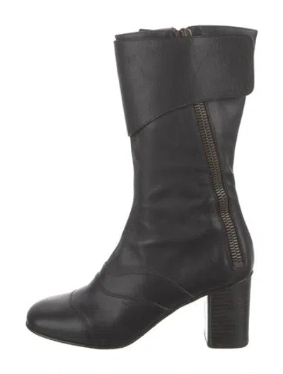 Pre-owned Chloé Leather Boots In Black