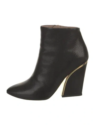 Pre-owned Chloé Leather Boots In Black