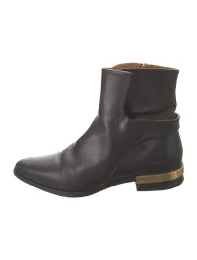 Pre-owned Chloé Leather Boots In Black