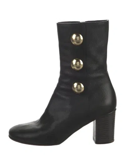Pre-owned Chloé Leather Boots In Black