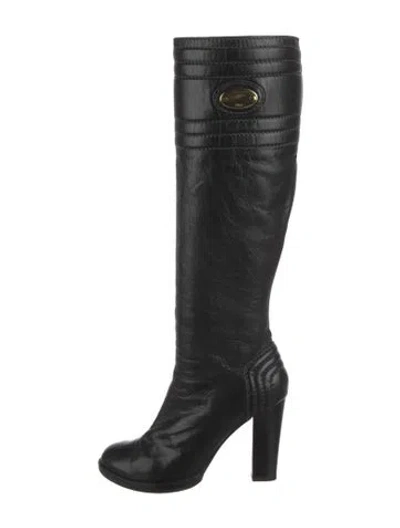 Pre-owned Chloé Leather Boots In Black