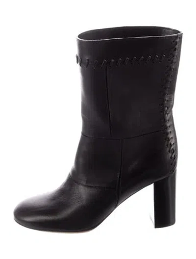 Pre-owned Chloé Leather Boots In Black