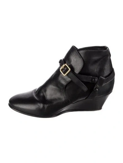 Pre-owned Chloé Leather Boots In Black