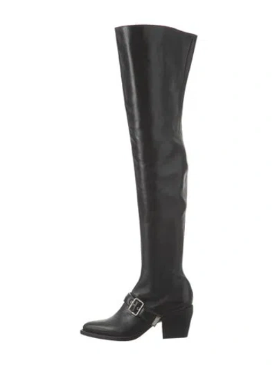 Pre-owned Chloé Leather Boots In Black