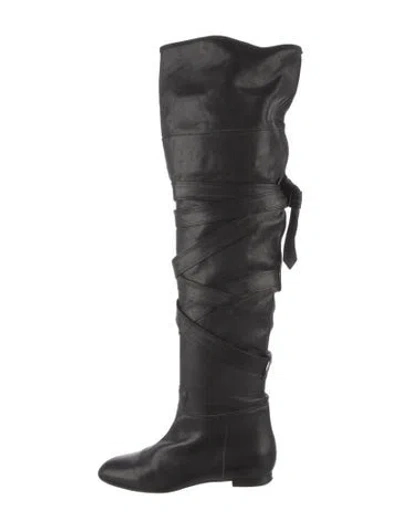 Pre-owned Chloé Leather Boots In Black