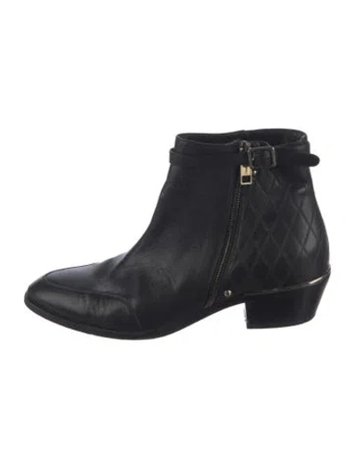 Pre-owned Chloé Leather Boots In Black