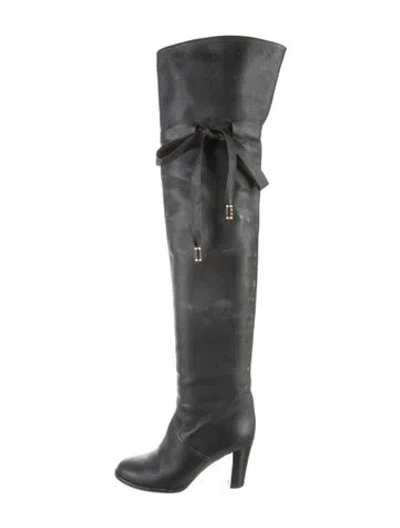 Pre-owned Chloé Leather Boots In Black