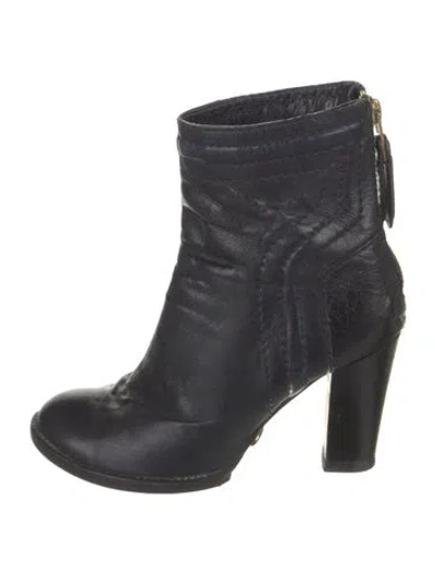 Pre-owned Chloé Leather Boots In Blue