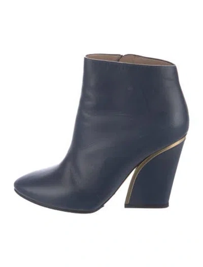 Pre-owned Chloé Leather Boots In Blue