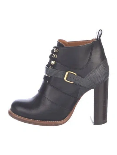Pre-owned Chloé Leather Boots In Blue