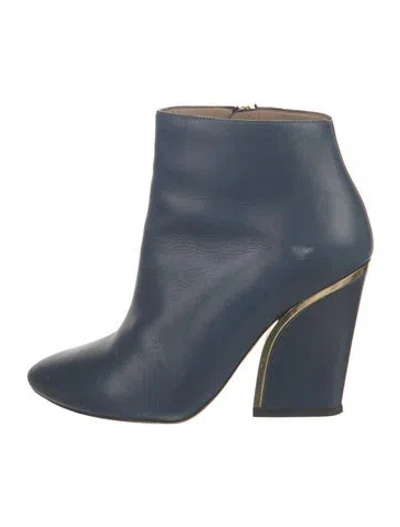 Pre-owned Chloé Leather Boots In Blue