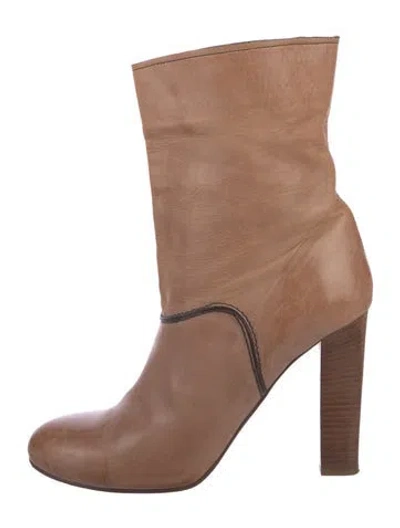 Pre-owned Chloé Leather Boots In Brown
