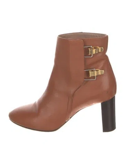 Pre-owned Chloé Leather Boots In Brown