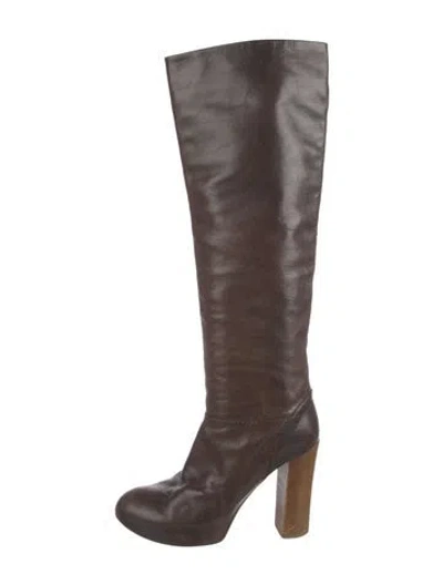 Pre-owned Chloé Leather Boots In Brown