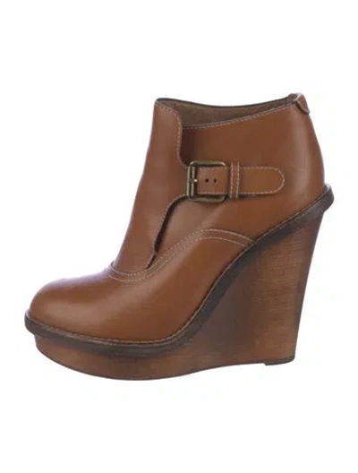 Pre-owned Chloé Leather Boots In Brown