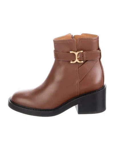 Pre-owned Chloé Leather Boots In Brown