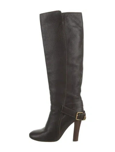 Pre-owned Chloé Leather Boots In Brown
