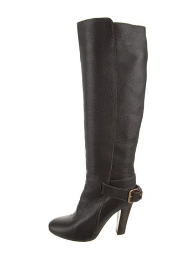 Pre-owned Chloé Leather Boots In Brown