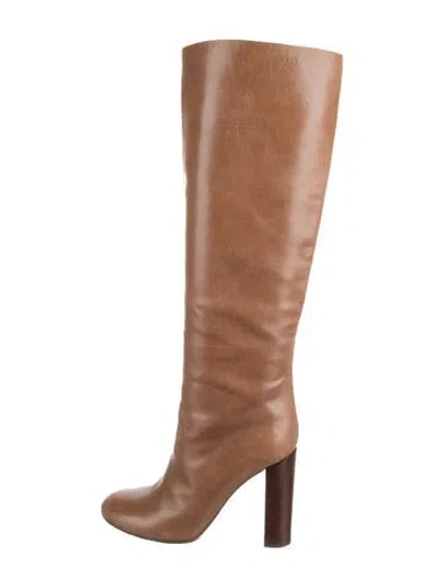 Pre-owned Chloé Leather Boots In Brown