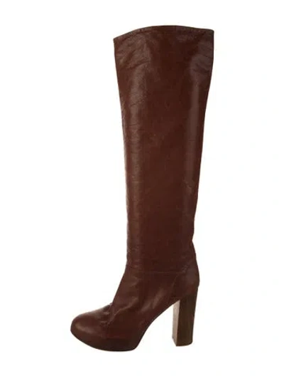 Pre-owned Chloé Leather Boots In Brown