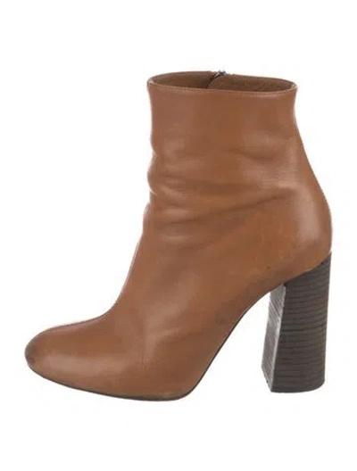 Pre-owned Chloé Leather Boots In Brown